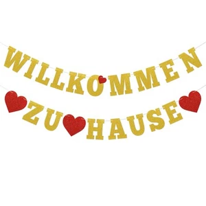 Willkommen zu Hause Banner Girlande Zuhause Party Familie Party Einzug Dekora... - Bild 1 von 6