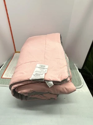 Mainstays双面被子国王粉色灰色轻便床上用品毯 — 第 1/4 张图片