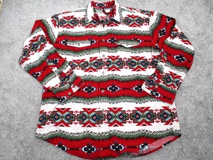 Vintage Roughrider Shirt Mens Large Aztec Southwestern Western USA 90s - Picture 1 of 10