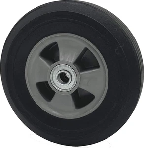 🆕 Solid Rubber Hand Truck Wheel 8" X 2.25" - 5/8” axle Size - Flat Free - Bild 1 von 3