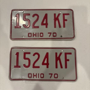 Vintage Ohio 1970 License Plates. New Old Stock  Pair - Picture 1 of 6