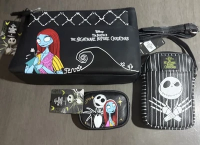 Lote de 3 Piezas Bolso Clutch Pesadilla Antes de Navidad, Bandolera y Monedero Foto 1 de 4