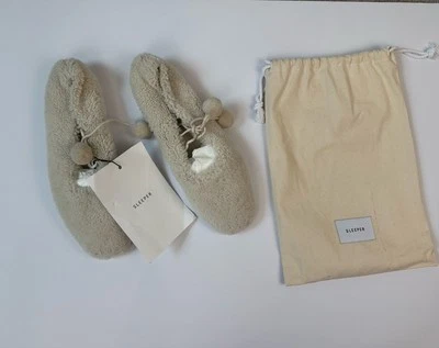 Sleeper Lulu стриженный мех тапочки балетки в кремовый размер 41 США 10 женщин новый - Изображение 1 из 4