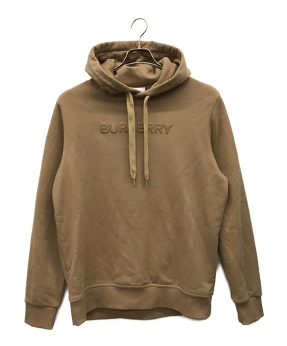 FELPA CON CAPPUCCIO IN COTONE STAMPA BURBERRY LOGO BEIGE Taglia: M