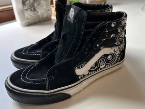 Vans Sk8-Hi Totenkopf Wandteppich schwarz/knochen Größe 10,5 individuell farbig - Bild 1 von 13