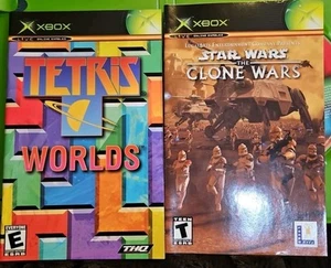 Star Wars The Clone Wars + Tetris Worlds (XBox) No Cover Art. Tested. New Case - Picture 1 of 3
