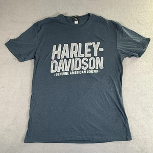 Vintage Harley-Davidson Denton County, Texas Blue T-Shirt Y2K Size XL - Picture 1 of 6