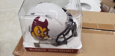 ARIZONA STATE SUN DEVILS WHITE SPARKY REPLICA MINI HELMET NCAA RIDDELL - Image 1 of 4