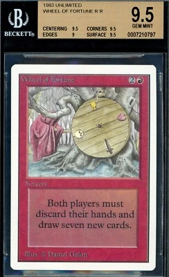 MTG Graded Magic | Unlimited - WHEEL OF FORTUNE | BGS 9.5 Gem Mint - Image 1 of 2