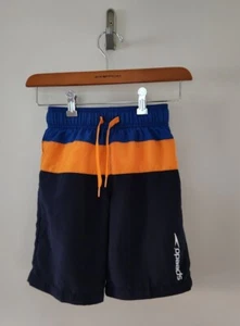 Speedo Kids Swim Trunks Size Small - Blue and Orange - Picture 1 of 5