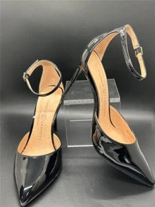 Chinese Laundry DOLLY elegante schwarze Lackleder-Pumps mit Knöchelriemen Schuh NEU - Bild 1 von 12