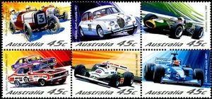 Australia Motor Racing 2002 bloque de 6 como nuevo nunca montado, limpio y fresco - Imagen 1 de 1
