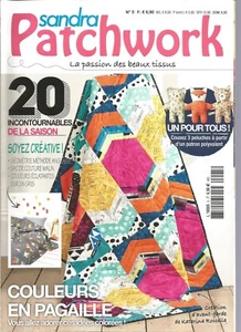 SANDRA PATCHWORK N°05 PELUCHES / GEOMETRIE METHODE ANGLAISE / COULEURS - Picture 1 of 1