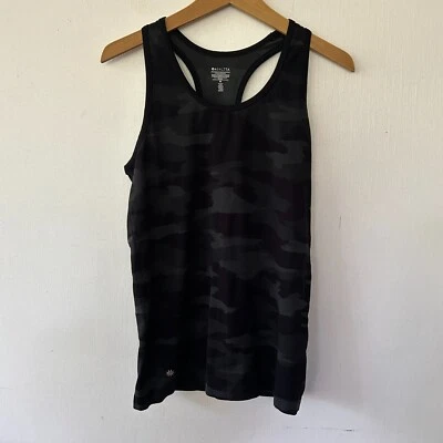Camiseta sin mangas Athleta Activewear para mujer gris medio camuflada espalda deportiva ajustada atlética Foto 1 de 4