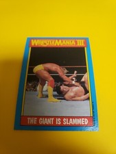 1987 Topps WWF Hulk Hogan Andre The Giant Is Slammed Wrestlemania 3 Card #54