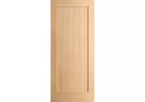 SCOTTSDALE- WHITE OAK 1-PANEL SHAKER INTERIOR FLUSH DOOR (ENGINEERED) (1-3/4”) - Picture 1 of 3