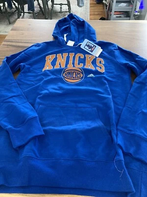 ЖЕНСКАЯ ТОЛСТОВКА С КАПЮШОНОМ ADIDAS NEW YORK KNICKS M СРЕДНИЙ СИНИЙ НОВАЯ С ЯРЛЫКАМИ - Изображение 1 из 4