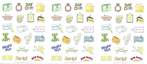 3 Sheets VINTAGE Hallmark 1984 Calendar Reminder Don't Forget! Stickers! - Picture 1 of 2