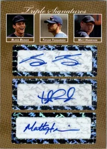 2008 Blake Beavan * Taylor Teagarden * Matt Harrison Rookie GOLD Auto #/10 - Picture 1 of 1