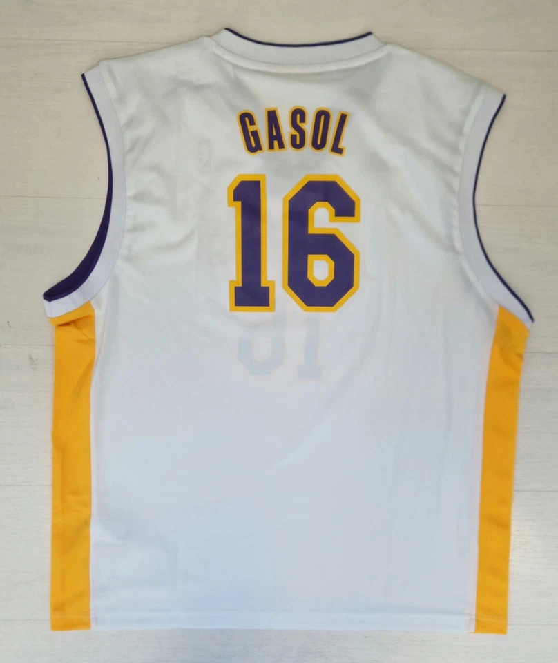 C5/20 ADIDAS BASKET LOS ANGELES LAKERS 16 GASOL CANOTTA CANOTTIERA  A21113 - Immagine 1 di 2