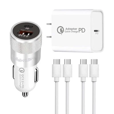 Lote de cables cargadores de pared USB C plegables rápidos USB C para Google Pixel 8A 7A 8 7 6 Pro 5 XL Foto 1 de 4