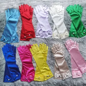 Stretch Satin Extra Long Gloves Wrist Elbow Opera Evening Party Fancy Costume - Picture 1 of 34