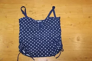 PARTE SUPERIOR TANKINI TALLA 48 - 50 AZUL OSCURO BLANCO PUNTEADO GINA BENOTTI - Imagen 1 de 2
