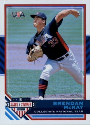 2017 USA Baseball Stars and Stripes Longevity Holofoil #18 Brendan McKay /99 - Image 1 of 2