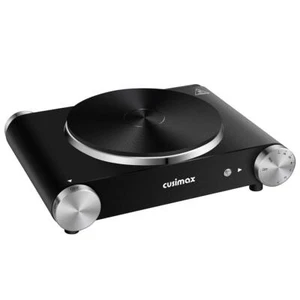 Placa Caliente Eléctrica CUSIMAX para Cocina Portátil Quemador Único 1500W Hierro Fundido... - Imagen 1 de 8