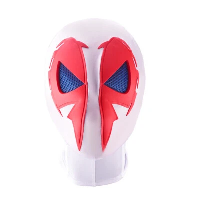 White 2099 Spider-Man Mask Cosplay Costume Spiderman Halloween Party Stage Mask - Image 1 of 4