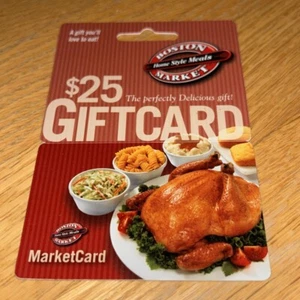 2005 Vintage BOSTON MARKET All Plastic - GIFT CARD / HANGER (No Value) #1 - Picture 1 of 2