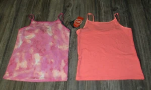 Wonder Nation Girls NWT Small 6-6x Cami Tank Set 2-pack Undershirt Pink Tie Dye - Picture 1 of 11