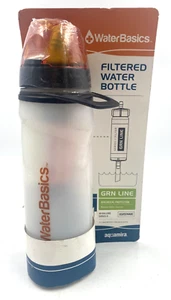 Water Basics Filtered Water Bottle 22 oz. Emergency Filter GRN Line - Picture 1 of 7