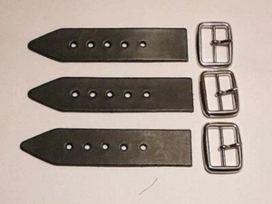 Kilt Strap and Buckle 1.25"- Quality 3mm Leather x 3 - Picture 1 of 1