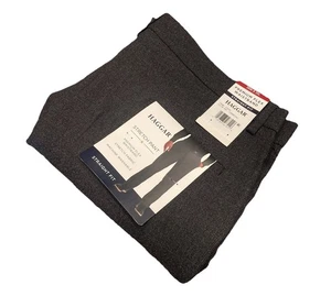 Pantalones de vestir Haggar para hombre 36x30 carbón calce recto nuevos con etiquetas - Imagen 1 de 7