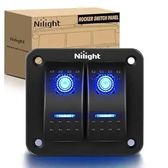 2 Gang Rocker Switch Panel Prewired Waterproof 12V - Image 1 of 4