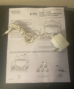 2014 LEMAX Village CRAZY CARS Carnival Ride ADAPTER & INSTRUCTIONS Carole Towne - Picture 1 of 4