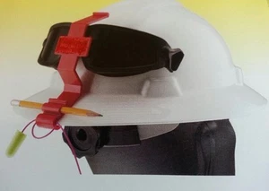 Handschuhschutz Goggle Guard Clip hält Schutzbrille sicher am Schutzhut ROT Farbe 2 Stück - Bild 1 von 3
