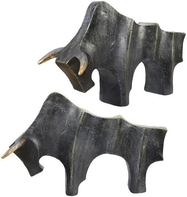 Стол с животными Uttermost 18227 Regal Bull высотой 9-1/2 дюйма из полирезины - бронза - Изображение 1 из 4