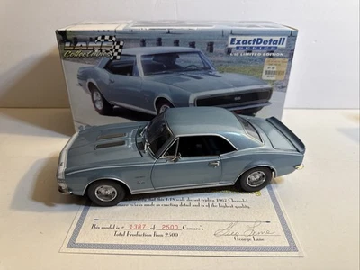 EXACT DETAIL 1967 CAMARO RS/SS IN BLUE COLOR NIB 1/18 SCALE /2500 MADE - Image 1 of 4