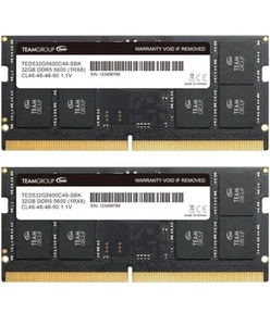 TEAMGROUP Elite SODIMM DDR5 64GB (2x32GB) 5600Mhz (PC5-44800) CL46 - Picture 1 of 3