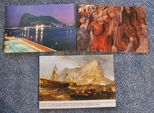 Vintage Lot of 3 Rock or GIBRALTAR; UNUSED Postcards; 1970's; Not Posted - Picture 1 of 6