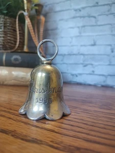 International Silver Co 1993 Engraved Silverplated Christmas Bell Ornament - Picture 1 of 5