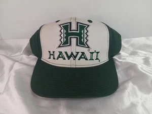 UNIVERSITY OF HAWAII SNAPBACK HAT GREEN BASIC LOGO ECLIPSE NCAA VINTAGE - Picture 1 of 6