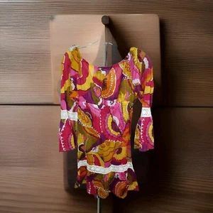 NUEVO TRINA TURK Colección Natación Spa Vestido Encubrimiento Resort ($149) Colorido Talla L - Imagen 1 de 8