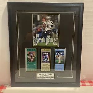 Tom Brady 22x26 Framed Super Bowl Tickets With Photo Limited Edition 700 Of 1000 - Picture 1 of 9