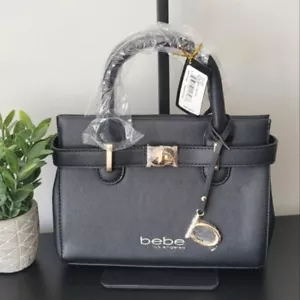 Half Price Bebe Black Handbag NEW WITH TAGS - Retails $99 - Picture 1 of 4