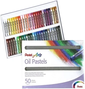 Pastelli ad olio di Pentel Artist's Pastelli - Confezione da 50 colori vivaci - Foto 1 di 4