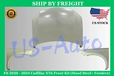 Fit 2020 2021 - 2025 Cadillac XT6 Front Kit Hood Steel + Fenders (LH & RH) - Image 1 of 4