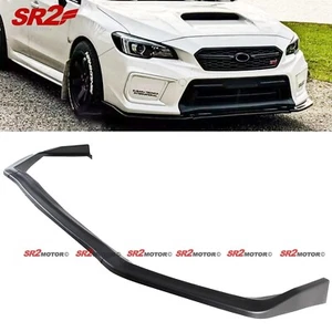 Para 15-21 Subaru WRX STi CS Estilo Sin Pintar Negro Parachoques Delantero Cuerpo Labio 3 piezas - Imagen 1 de 6